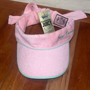 RARE Y2K JUICY COUTURE VINTAGE TERRY CLOTH BOW VISOR NWT